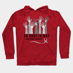 Go Gray In May Shirt Rainbow Brain Cancer Tumor Awareness Hoodie